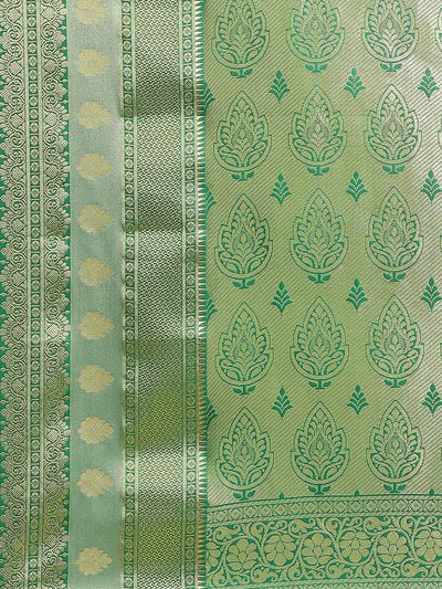 Pink Woven Design Brocade Saree - Libas