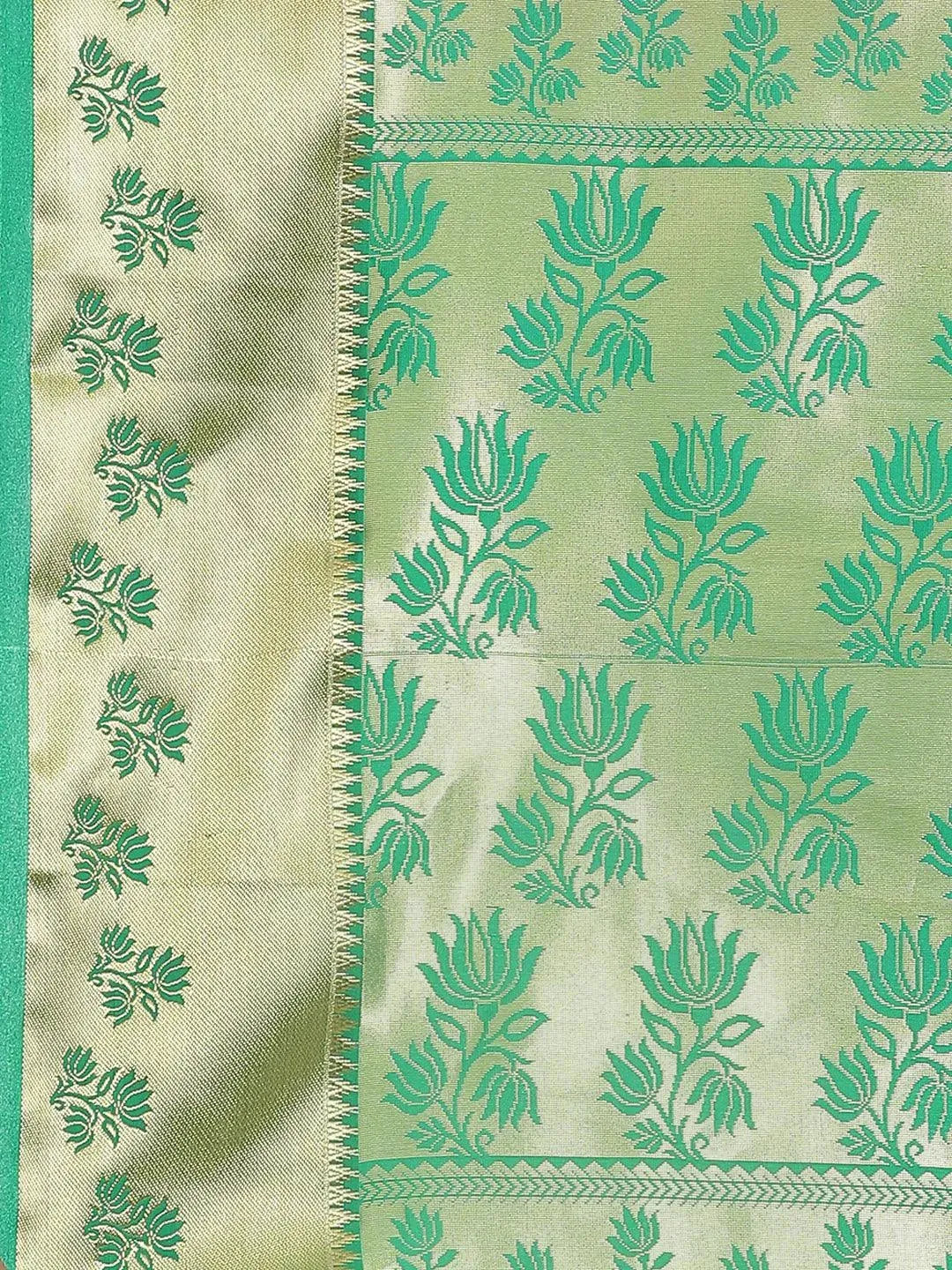 Pink Woven Design Brocade Saree - Libas 