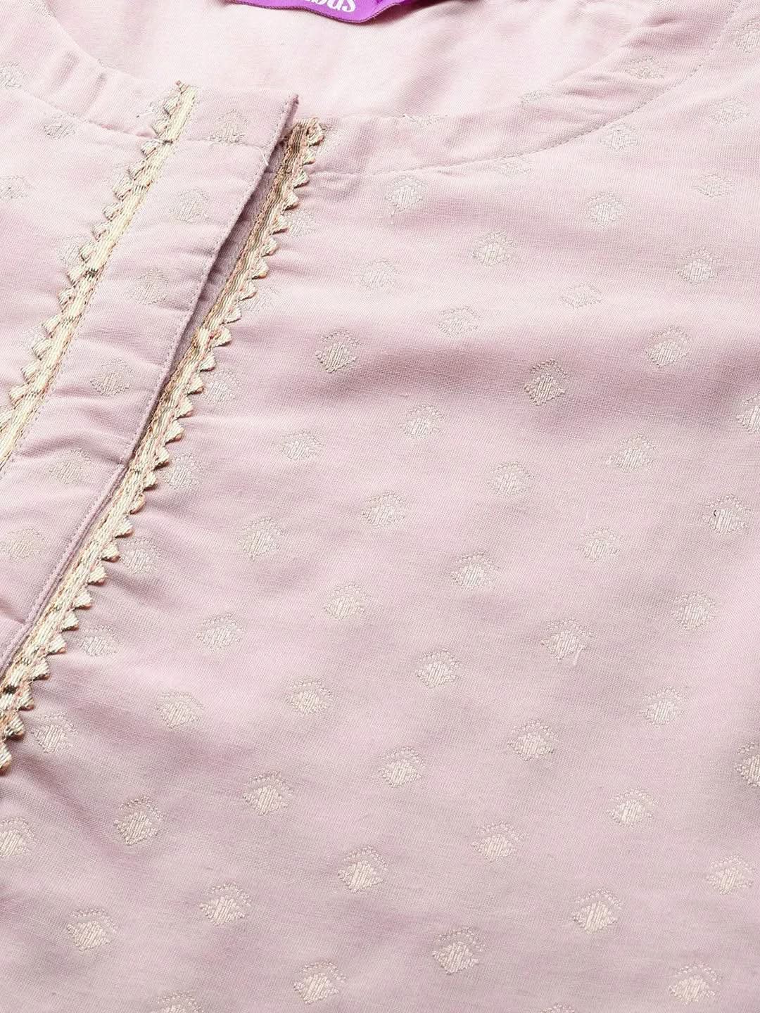 

Buy Pink Woven Design Chanderi Silk Kurta - 22114O-XS | Libas Ethnic Wear Online
