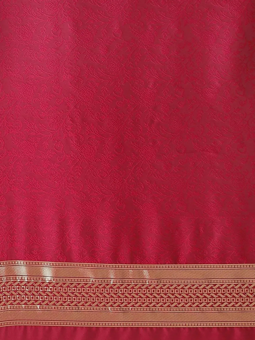 Pink Woven Design Silk Saree - Libas 