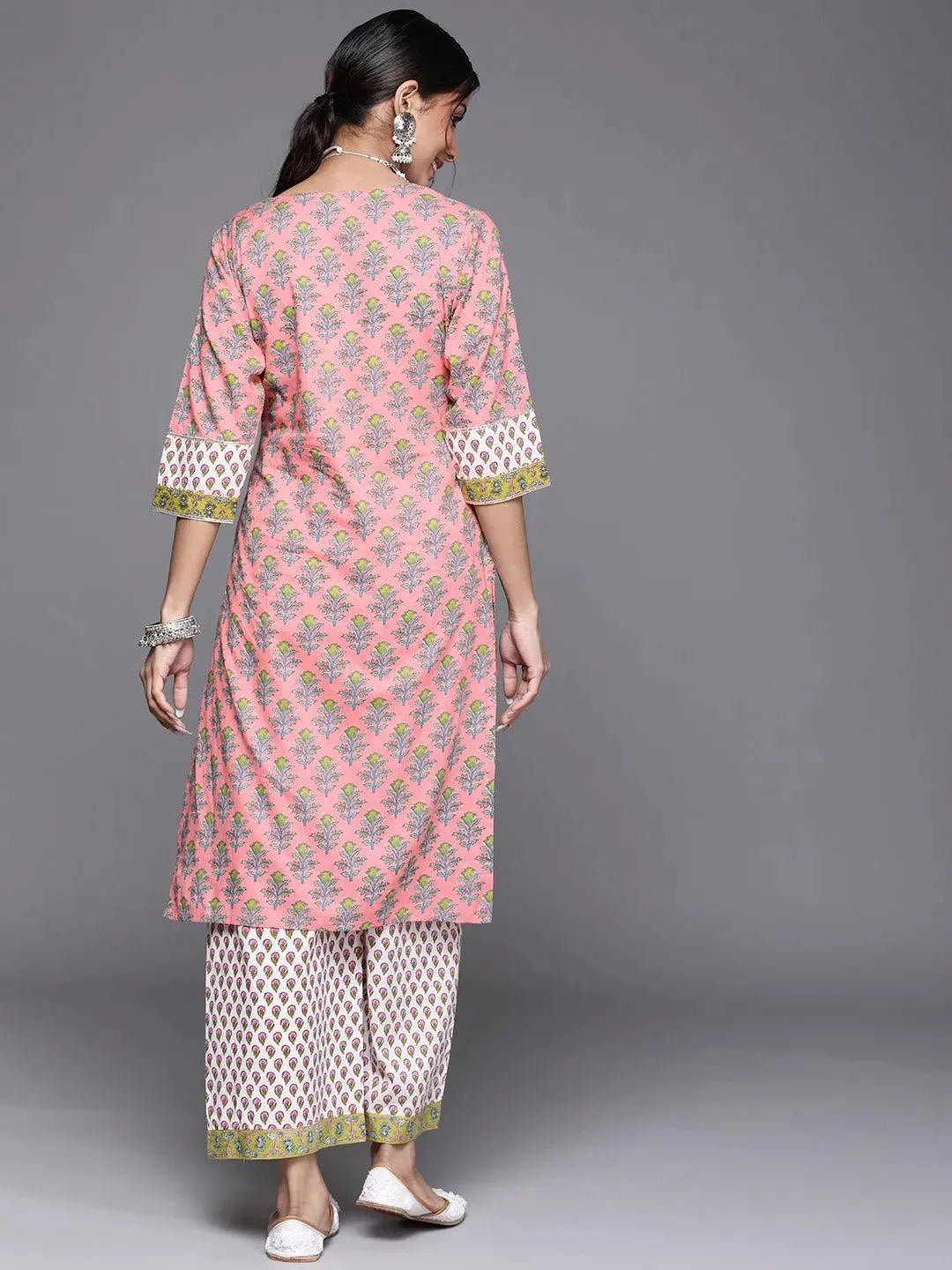 Pink Yoke Design Cotton Kurta - Libas