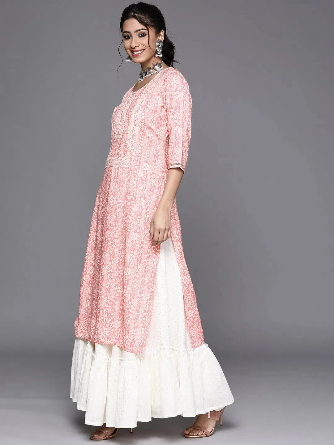 Pink Yoke Design Rayon Kurta - Libas 