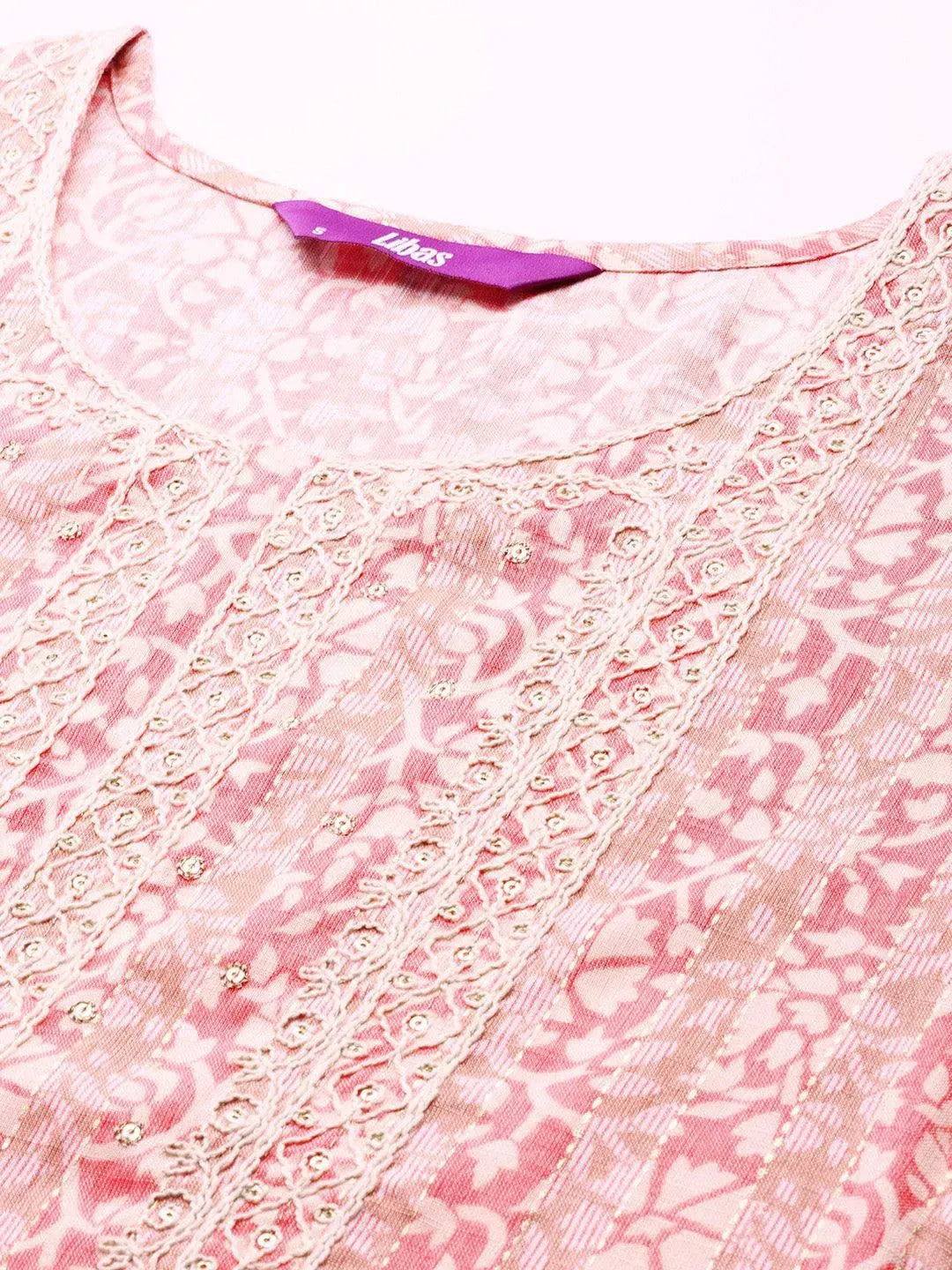 Pink Yoke Design Rayon Kurta - Libas 