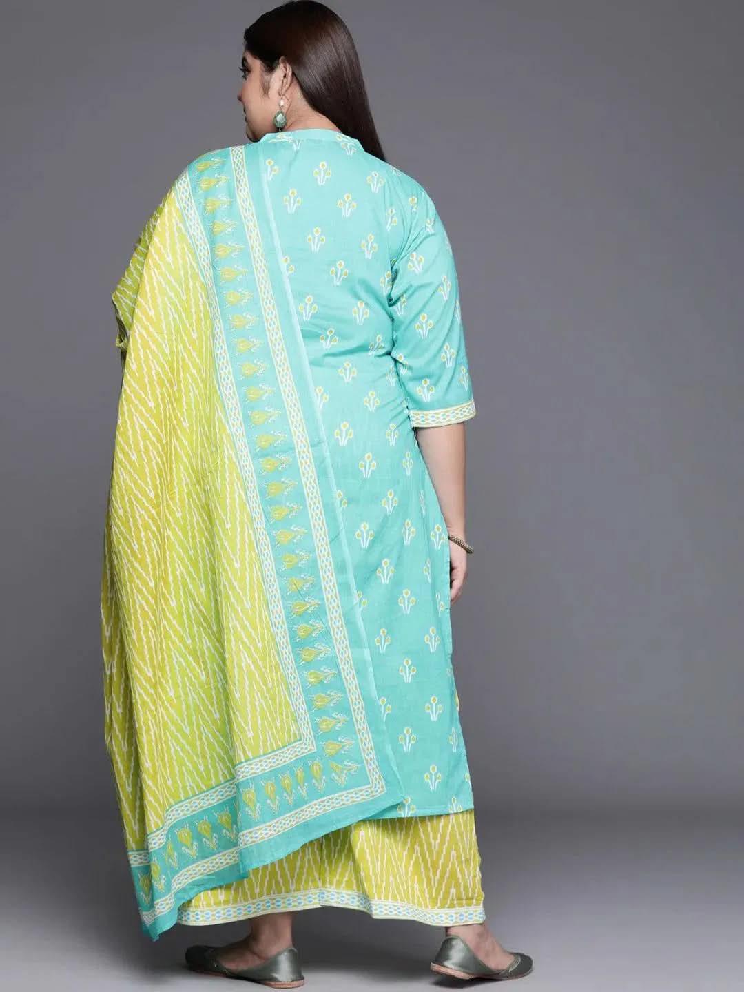 

Buy Plus Size Blue Printed Cotton Suit Set - 15084-6XL | Libas Ethnic Wear Online