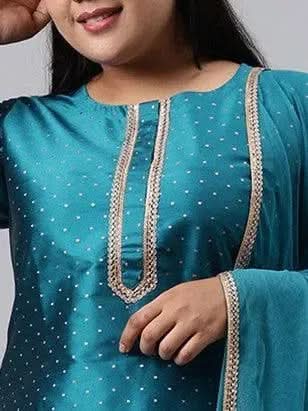 

Buy Plus Size Blue Woven Design Art Silk Suit Set - 15080-6XL | Libas Ethnic Wear Online