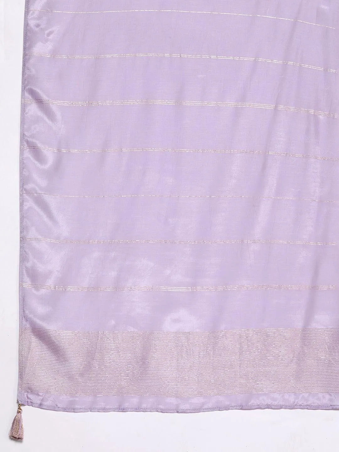 Plus Size Lavender Woven Design Silk Blend Straight Suit Set - Libas 