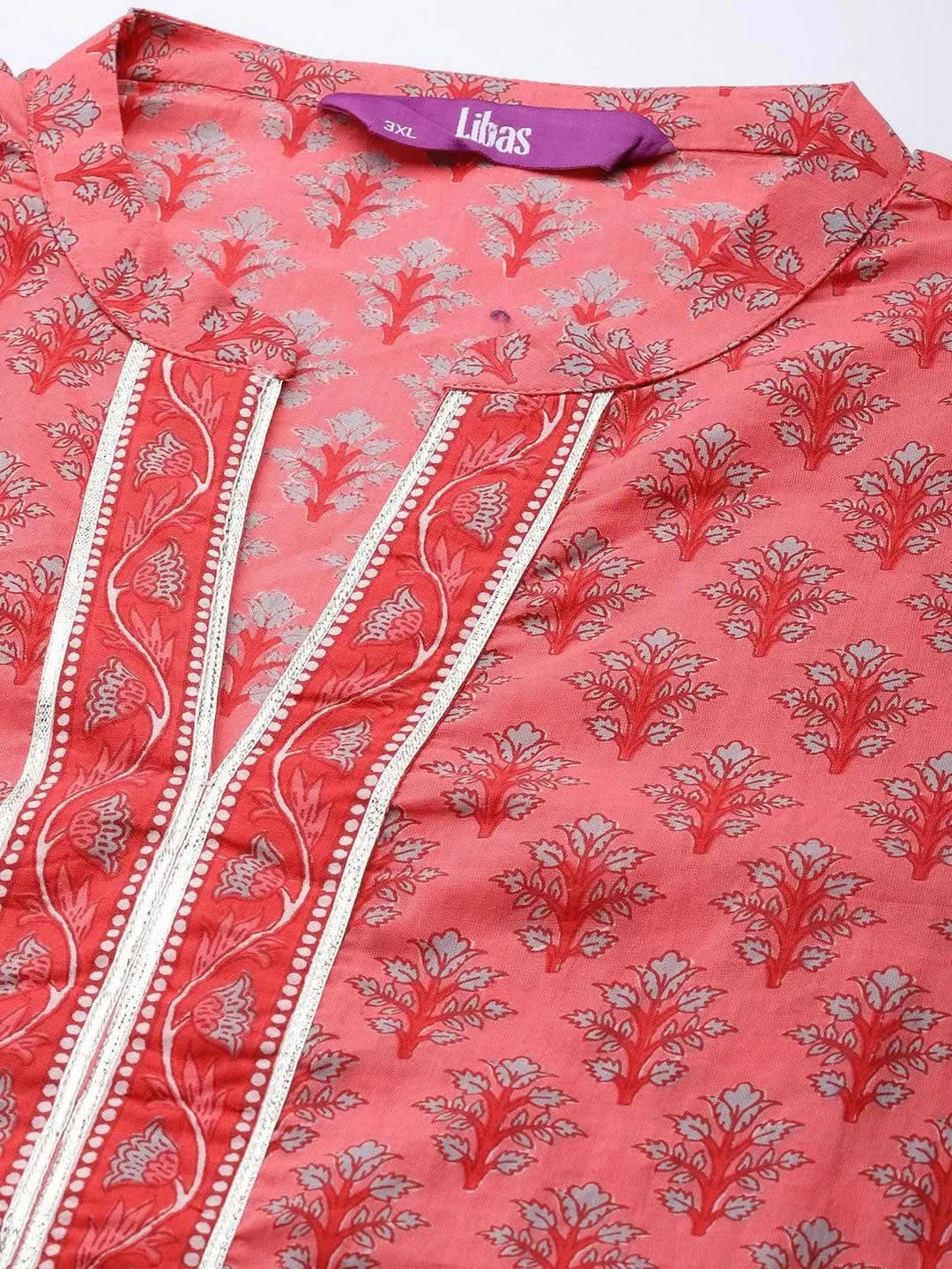 

Buy Plus Size Pink Printed Cotton Suit Set - 15091-6XL | Libas Ethnic Wear Online
