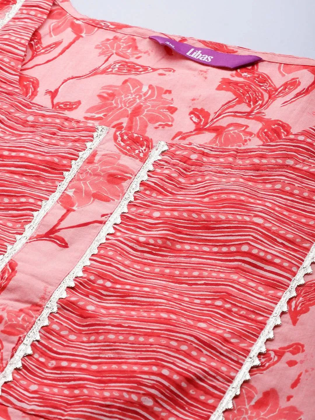 

Buy Plus Size Pink Printed Cotton Suit Set - 15115O-3XL | Libas Ethnic Wear Online