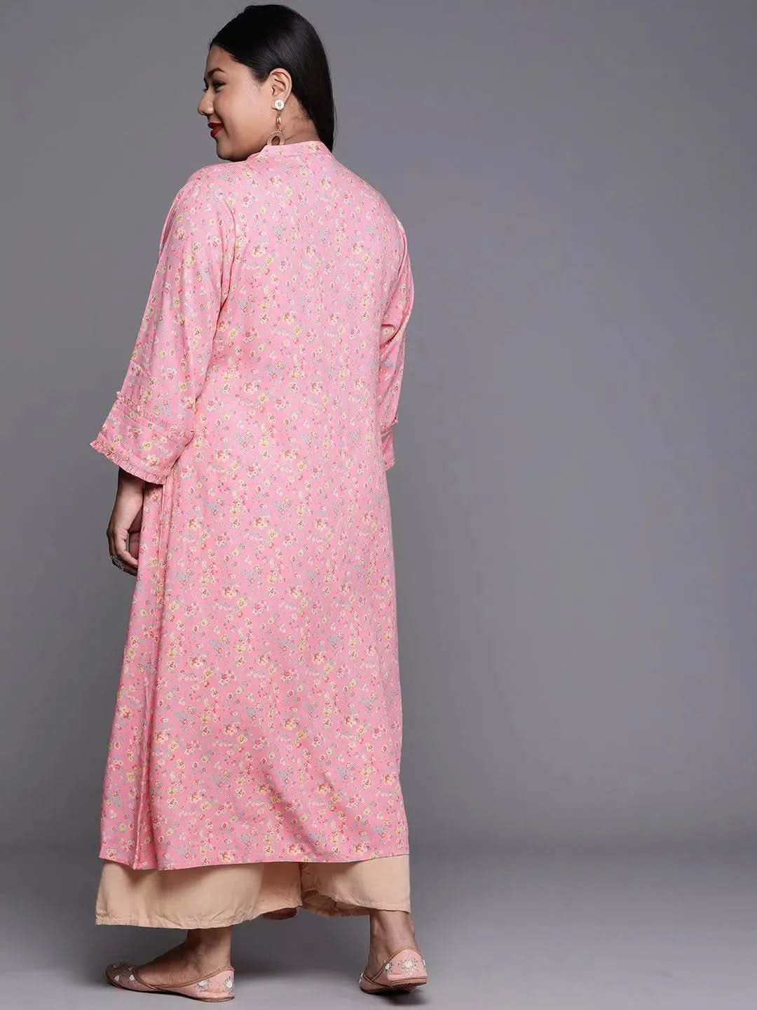 

Buy Plus Size Pink Printed Rayon Kurta - 25024O-3XL | Libas Ethnic Wear Online