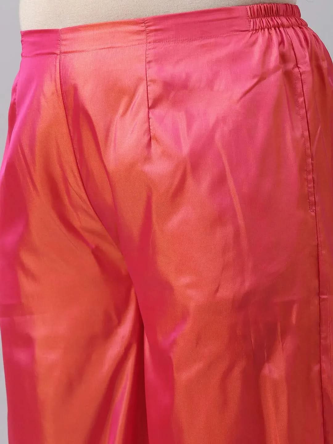 

Buy Plus Size Pink Woven Design Art Silk Suit Set - 15083-6XL | Libas Ethnic Wear Online