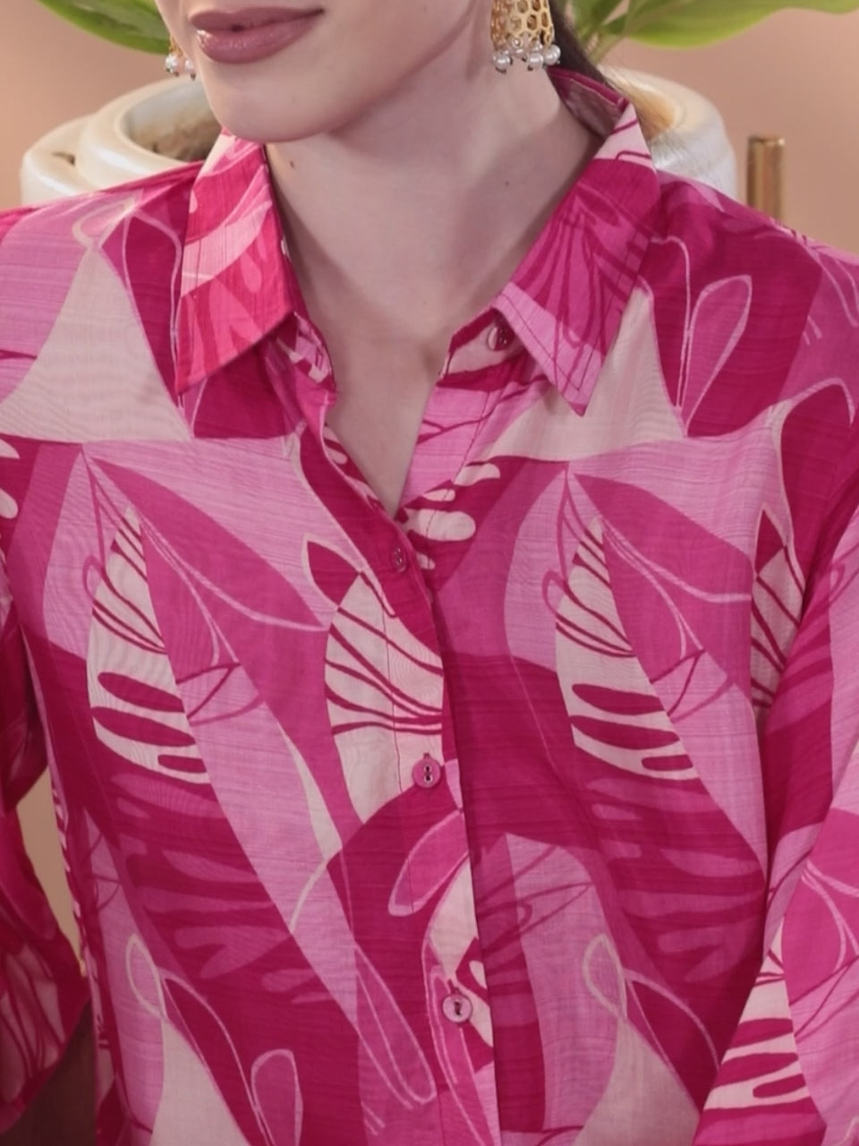  Pink Printed Cotton Co-Ords 