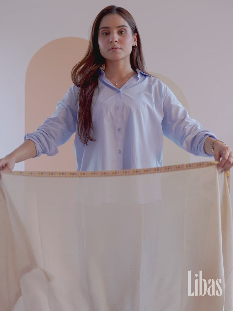  Beige Woven Design Silk Straight Kurta With Trouser & Dupatta 
