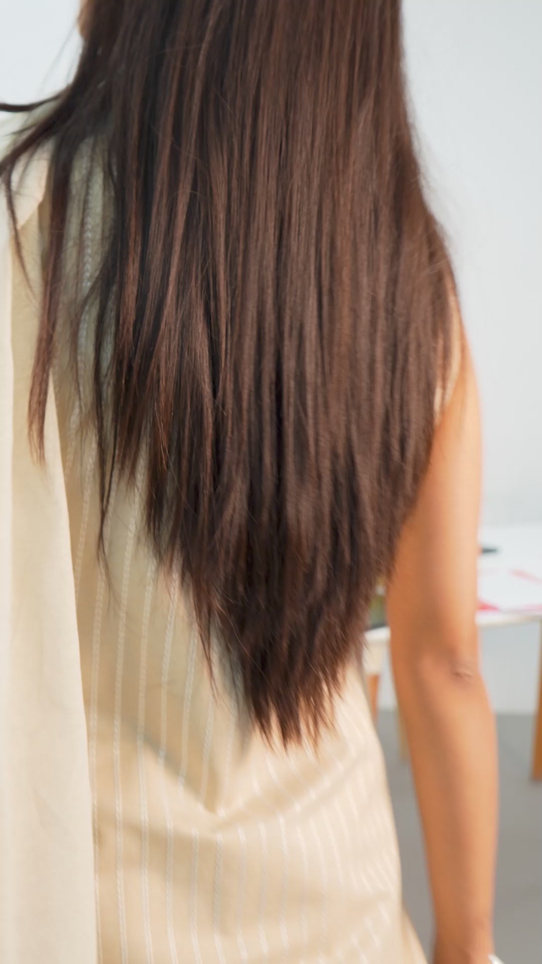  Cream Striped Woven Design Cotton Blend Straight Suit Set With Dupatta 