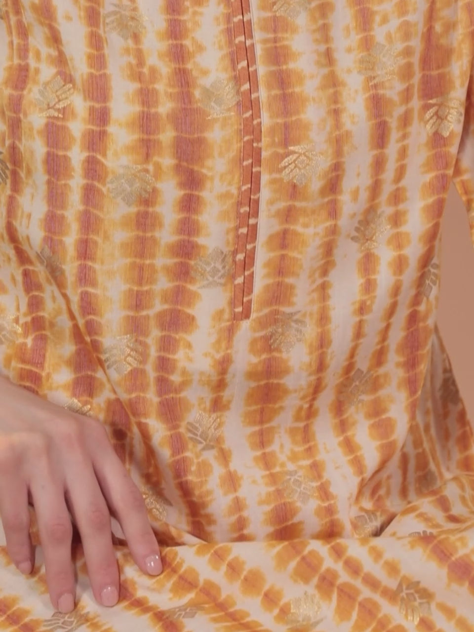  Mustard Printed Rayon Straight Kurta With Trousers & Dupatta 