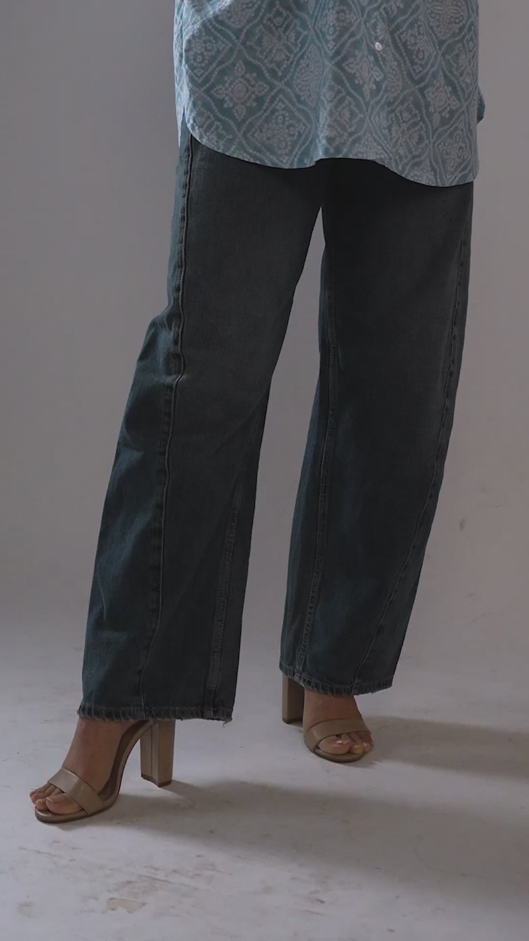  Bandhani Blue Cotton Blend Signature Shirt 