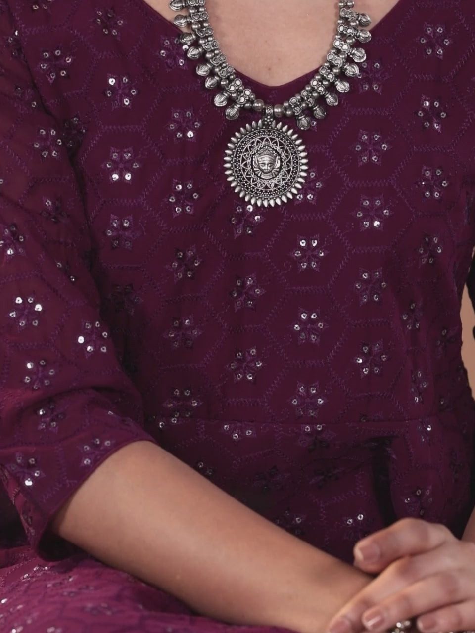 Estationeryhouse Kurti Kurti Da Donna In Georgette Anarkali Con - Foto 2