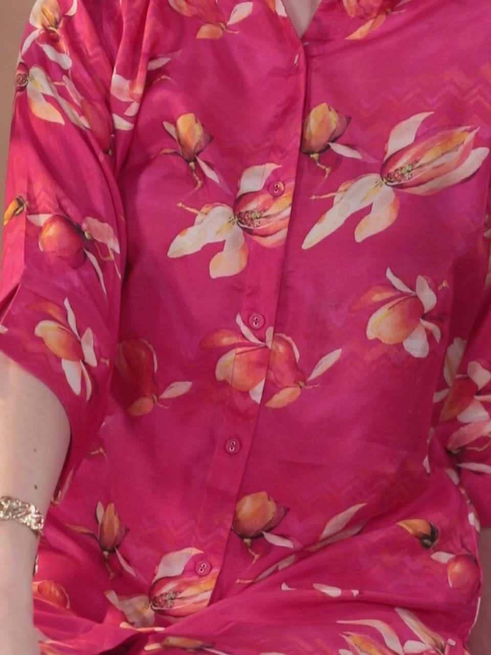  Pink Printed Cotton Co-Ords 