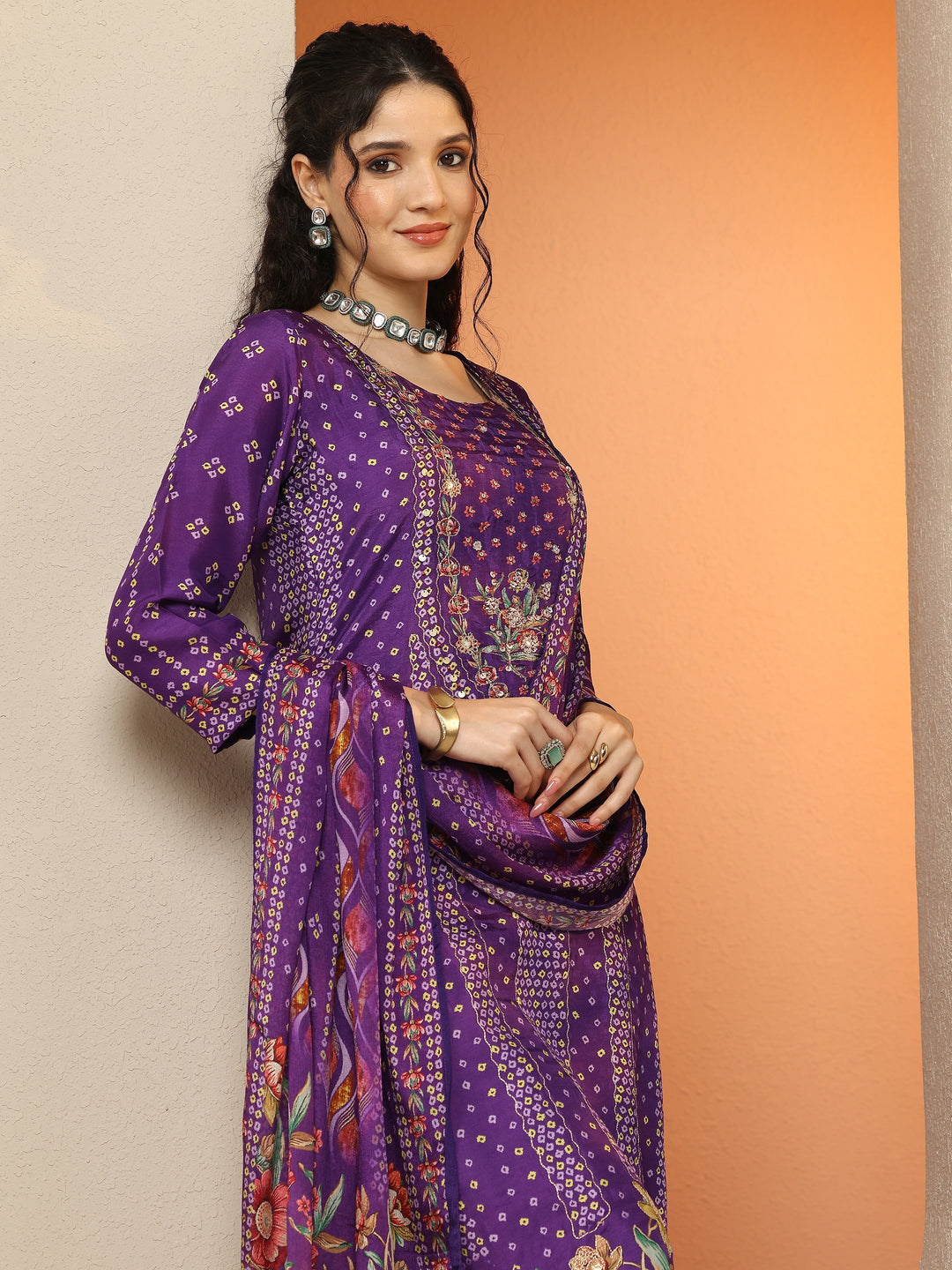 silk bandhani dress Bandhani Dresses