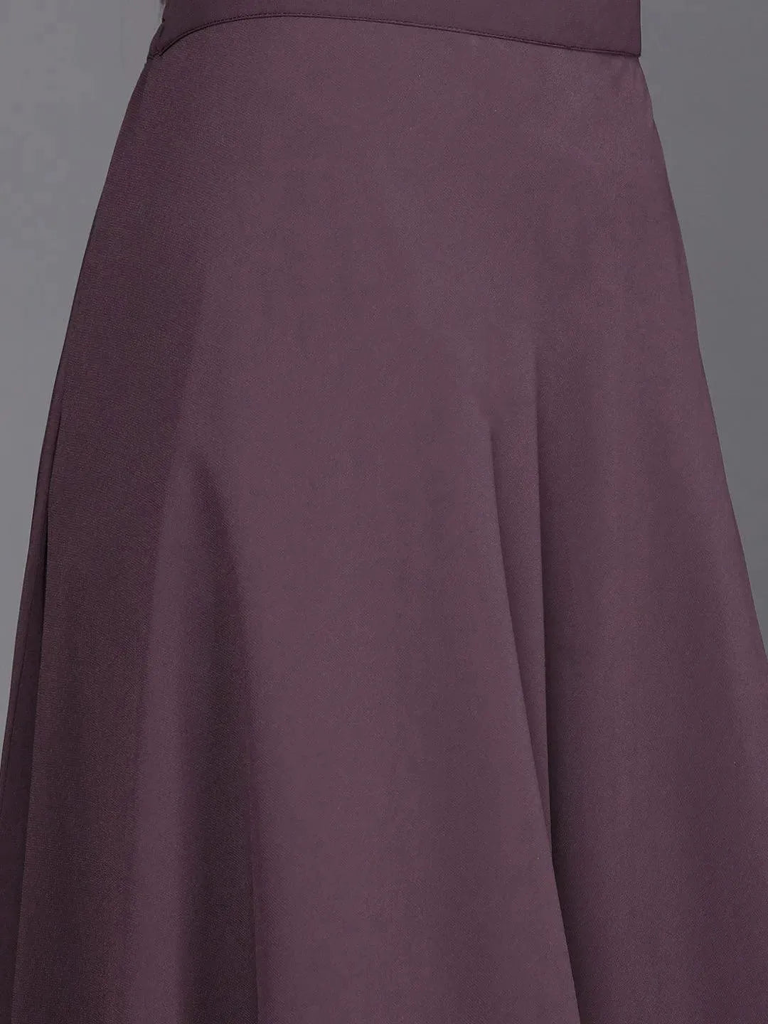 Purple Embroidered Georgette Straight Suit Set With Skirt - Libas 