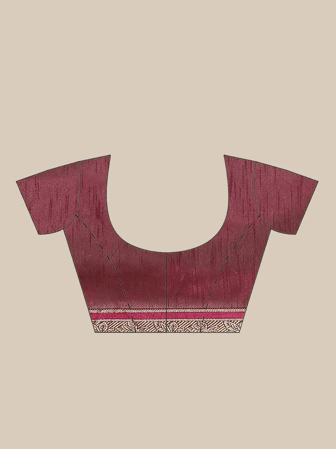 Purple Printed Chiffon Saree - Libas 