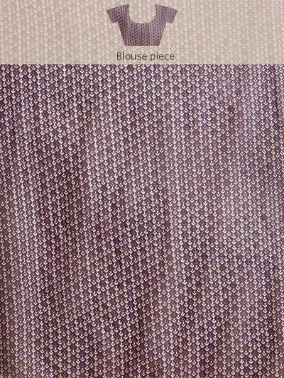 Purple Printed Georgette Saree - Libas