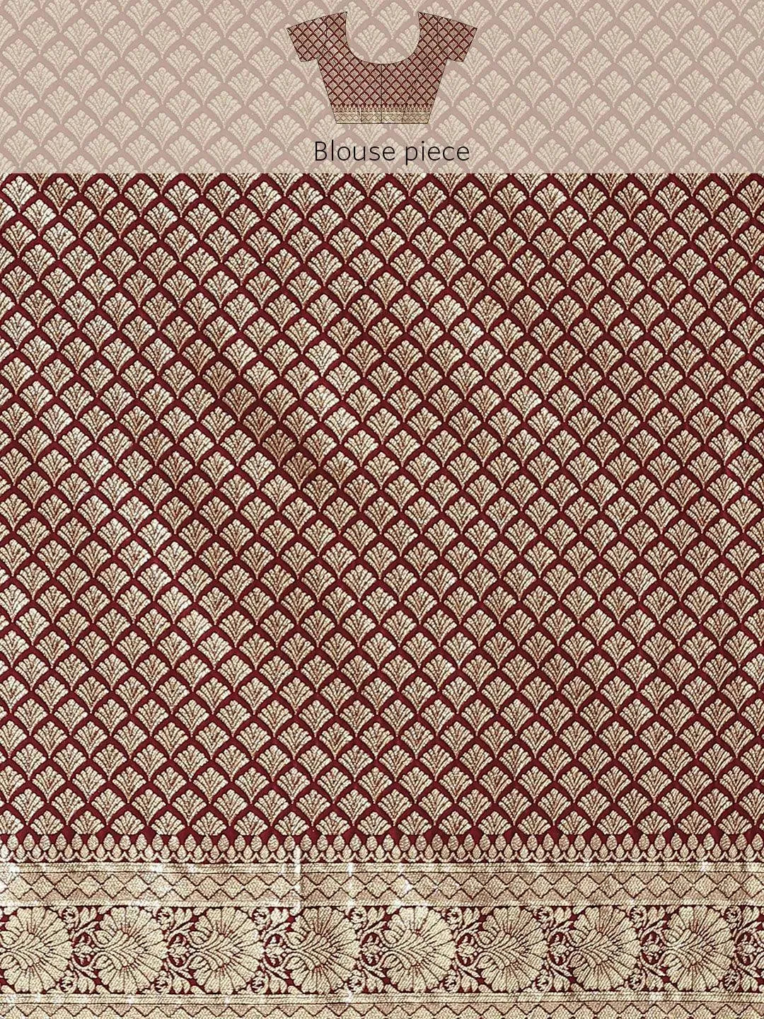 Purple Woven Design Brocade Saree - Libas 