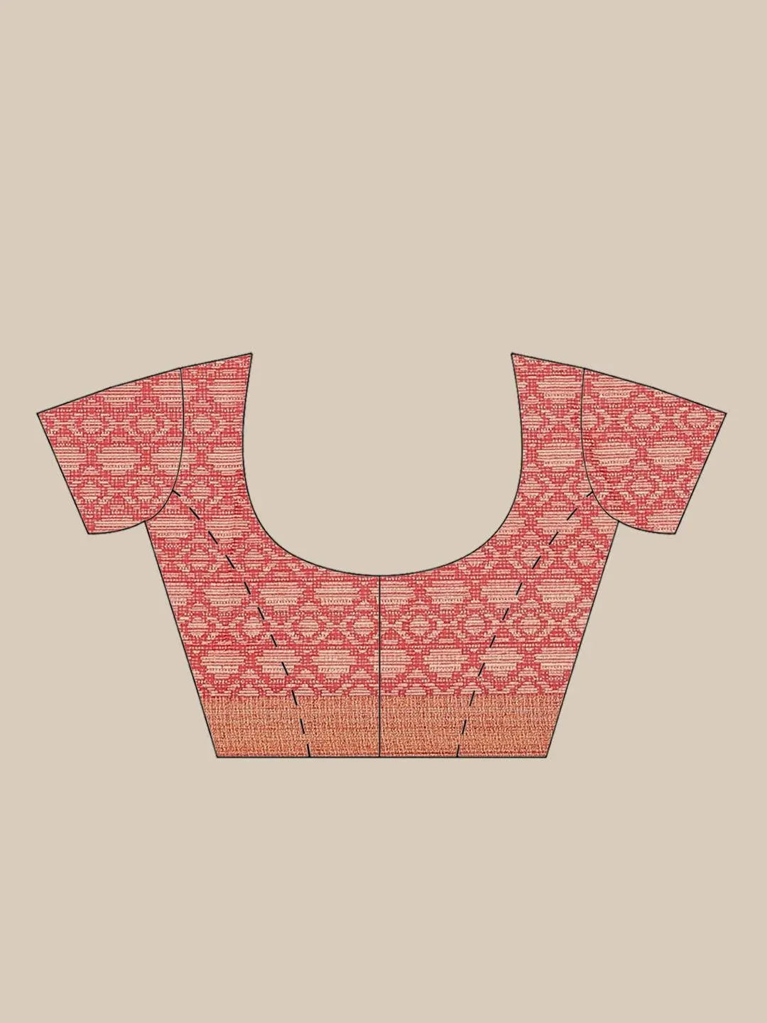 Red Printed Chiffon Saree - Libas 