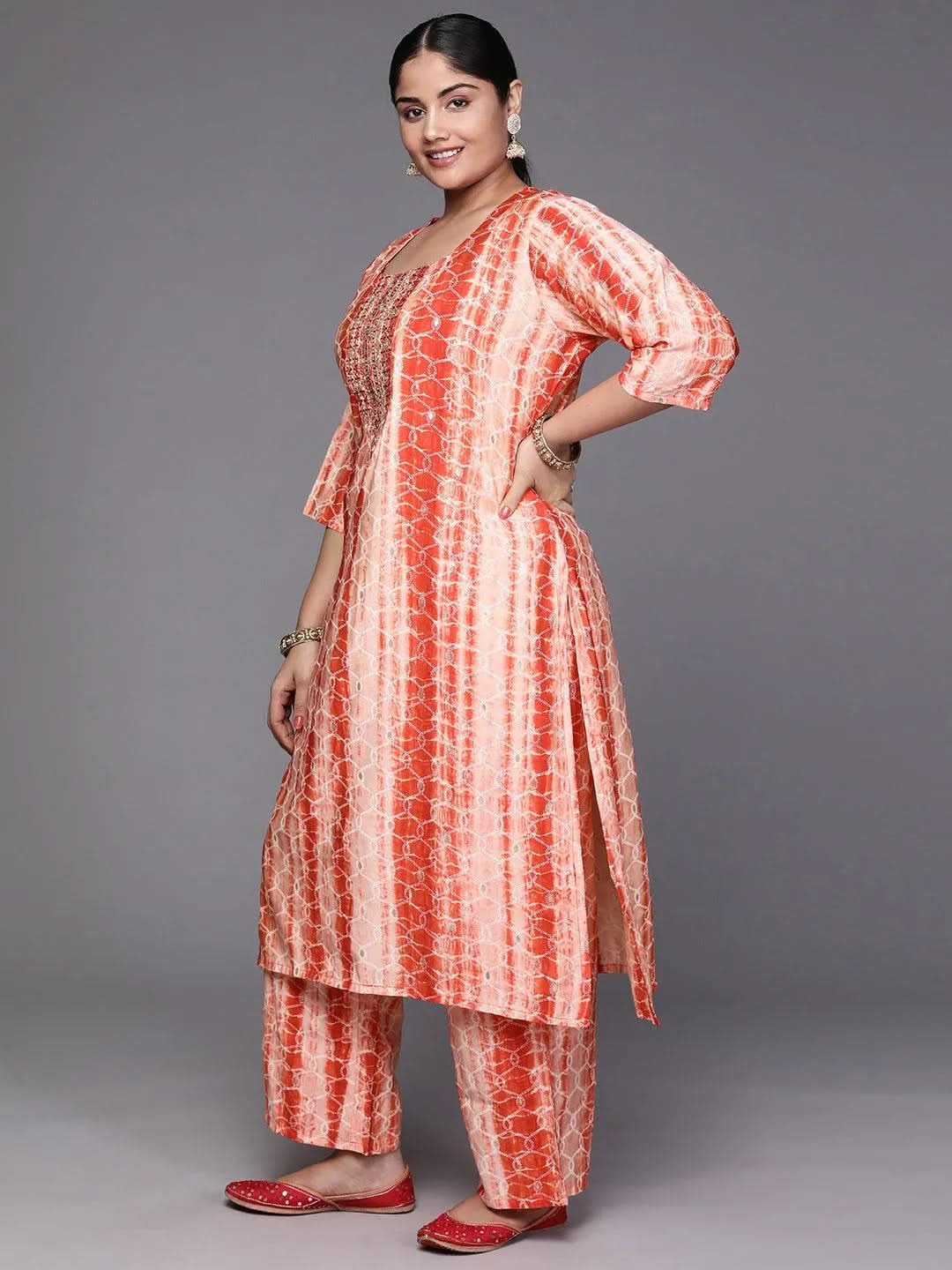 Black Yoke Design Cotton Straight Kurta With Trousers & Dupatta - Libas 