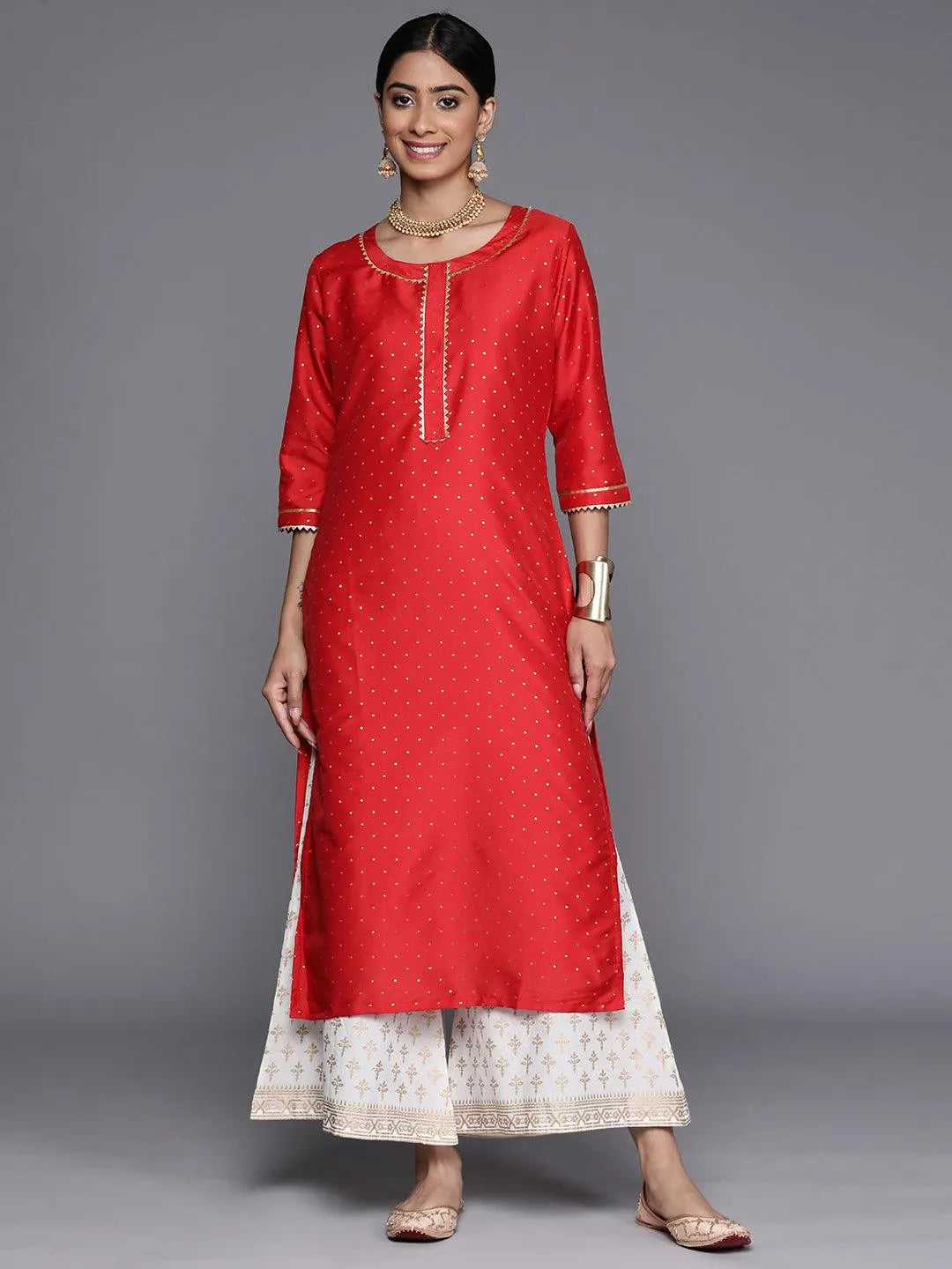 Indian Anarkali Salwar Kameez Dupatta Red Kurta Palazzo New Designer Kurti  Pant | eBay