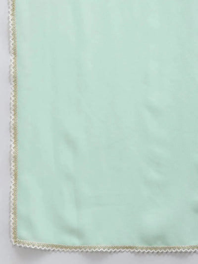 Sea Green Embroidered Georgette Suit Set - Libas