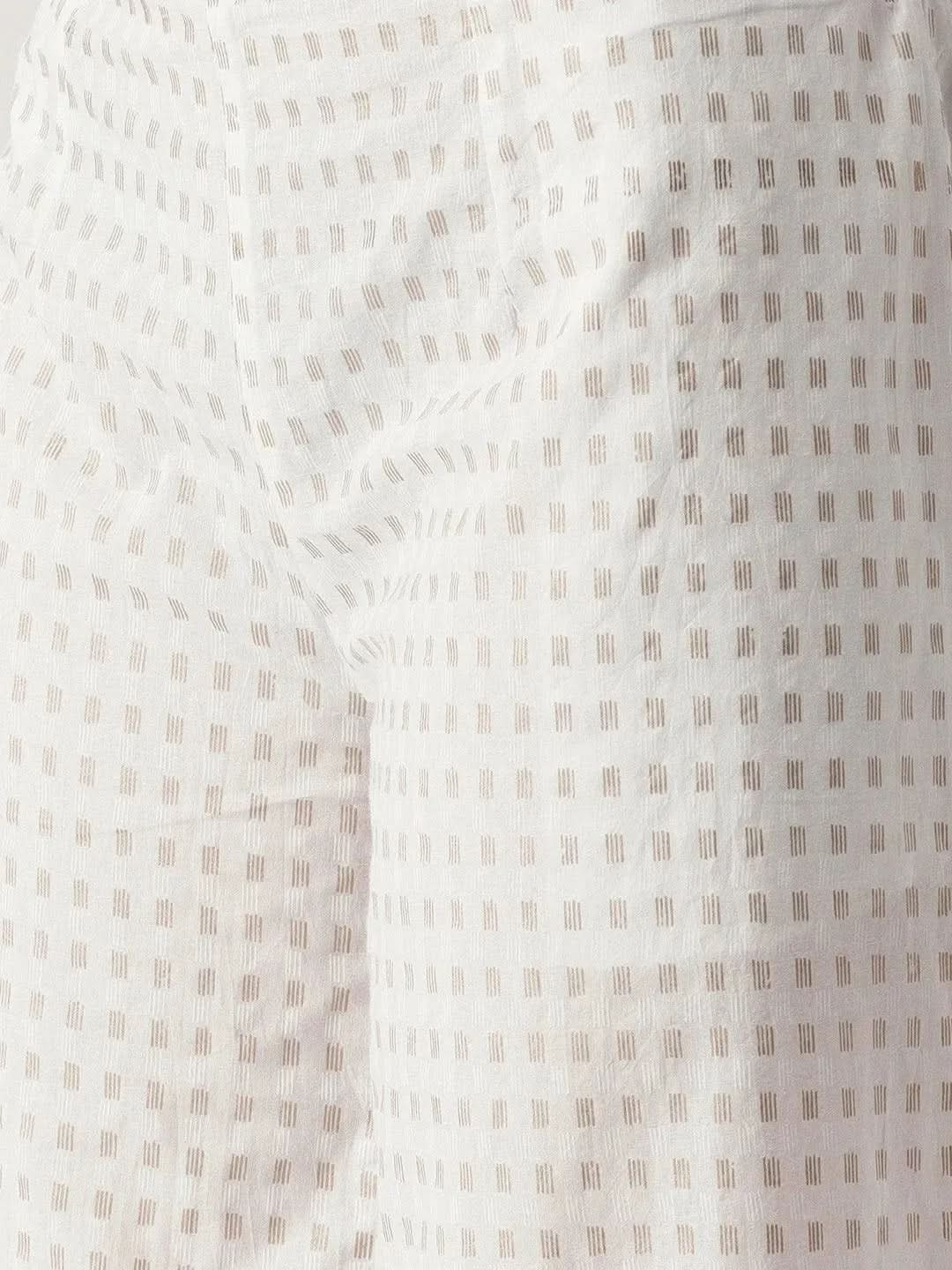 

White Abstract Cotton Palazzos