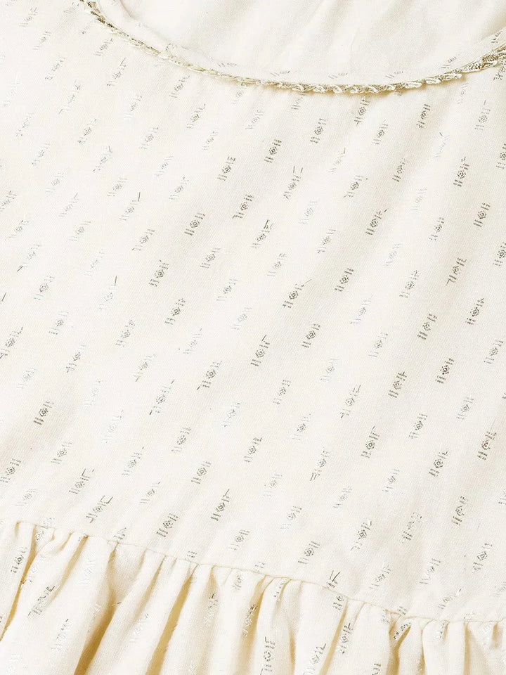 White Embroidered Cotton Kurta Set - Libas