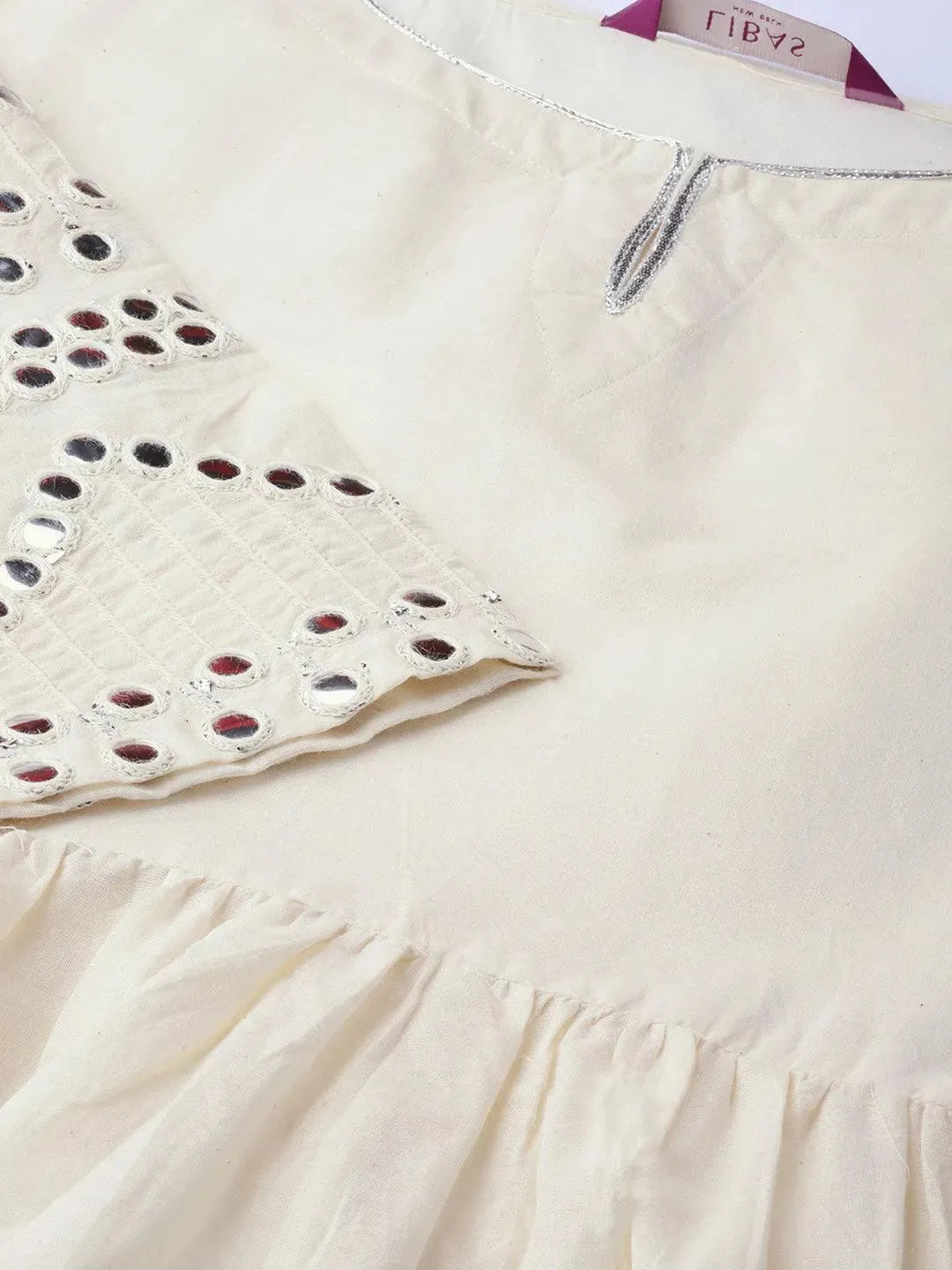 White Embroidered Cotton Kurta Set - Libas 