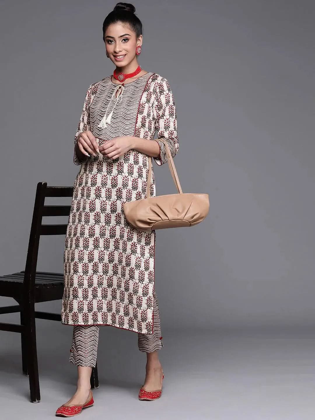 

Buy White Printed Cotton Kurta - 23309O-XS | Libas Ethnic Wear Online
