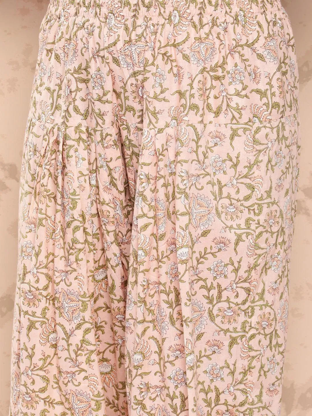 White Printed Cotton Straight Kurta With Salwar and Dupatta - Libas 