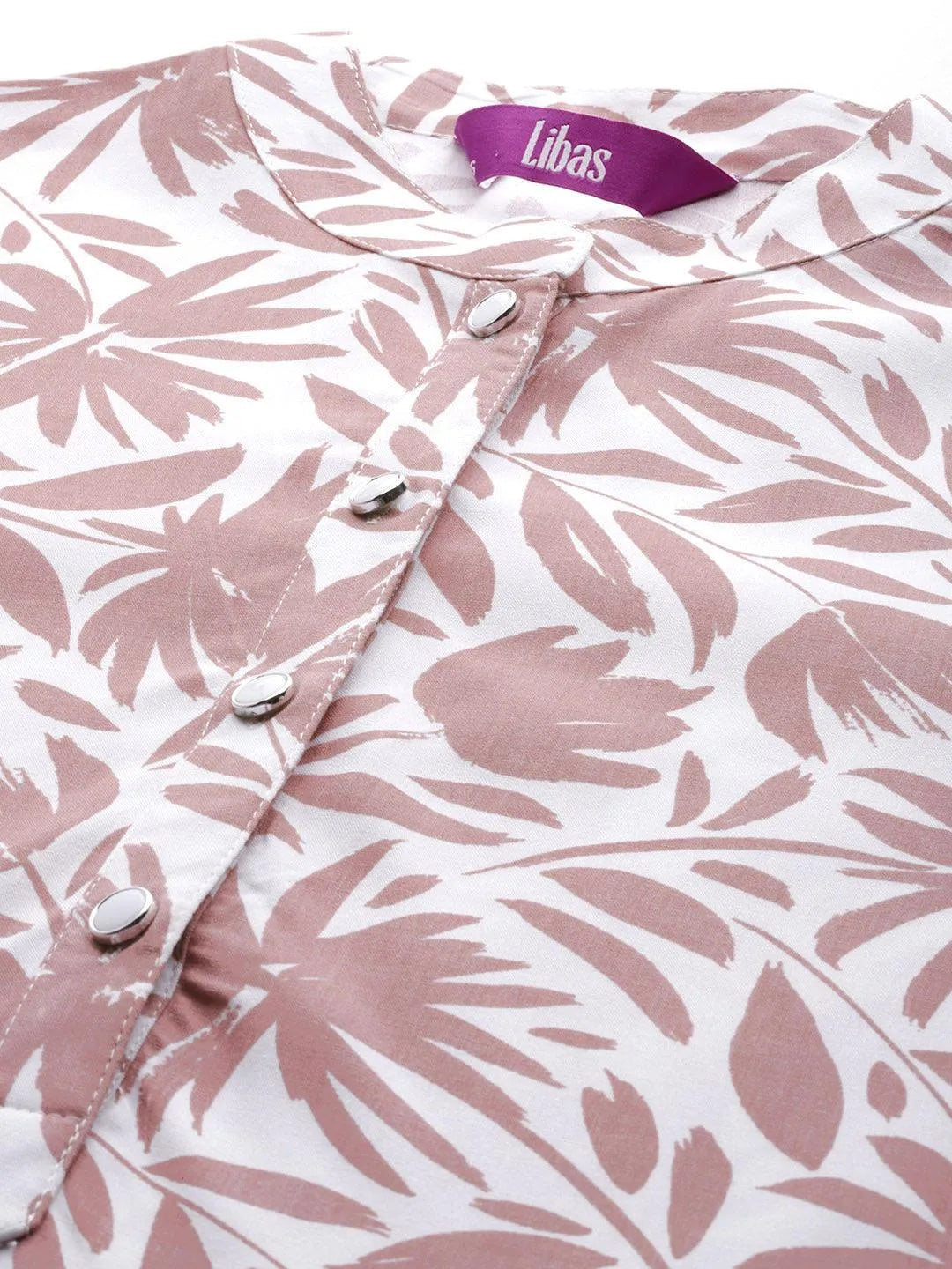White Printed Rayon Co-Ords - Libas 