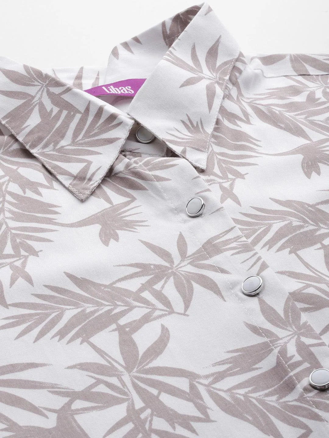 White Printed Rayon Co-Ords - Libas 