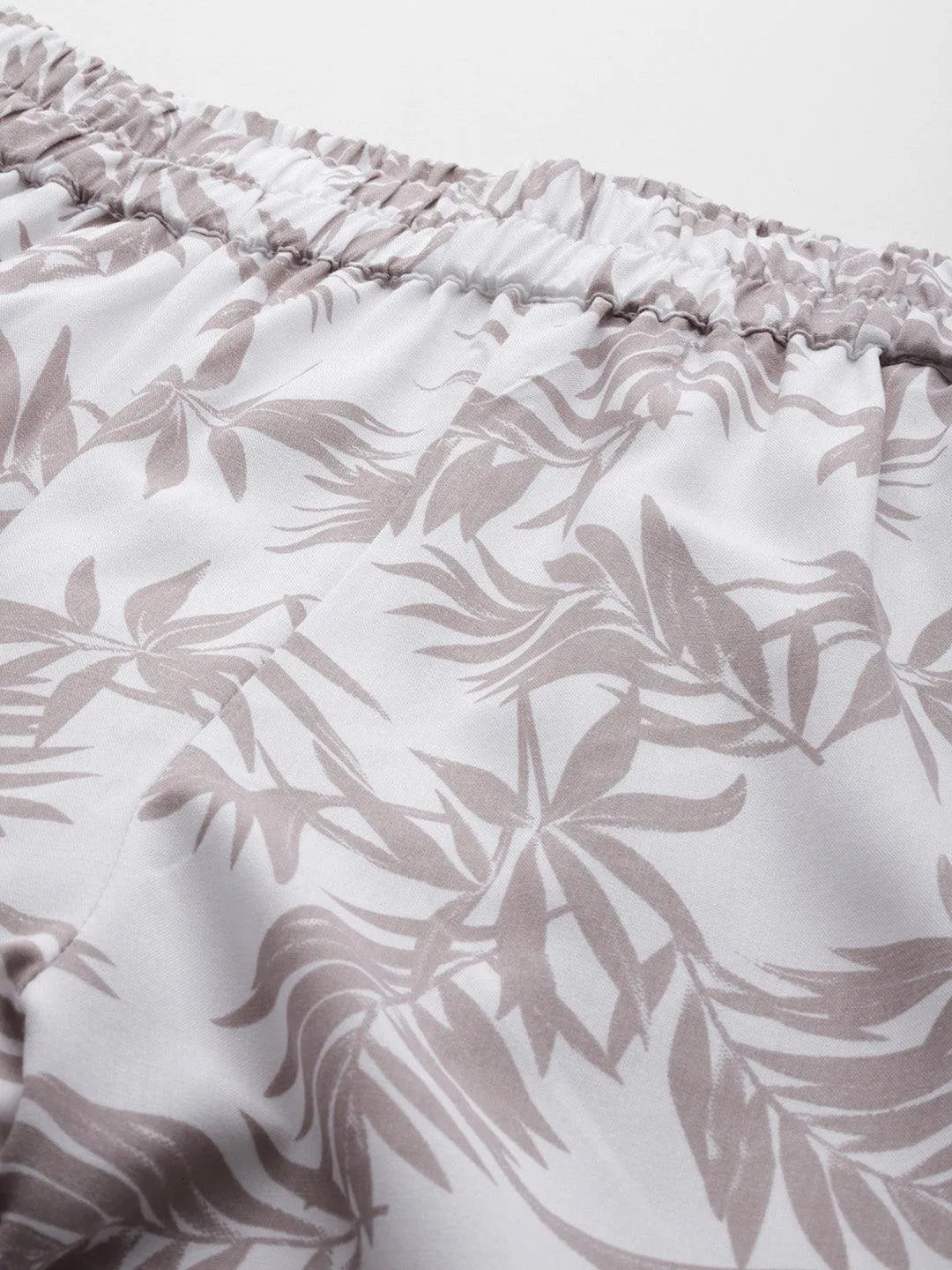 White Printed Rayon Co-Ords - Libas 
