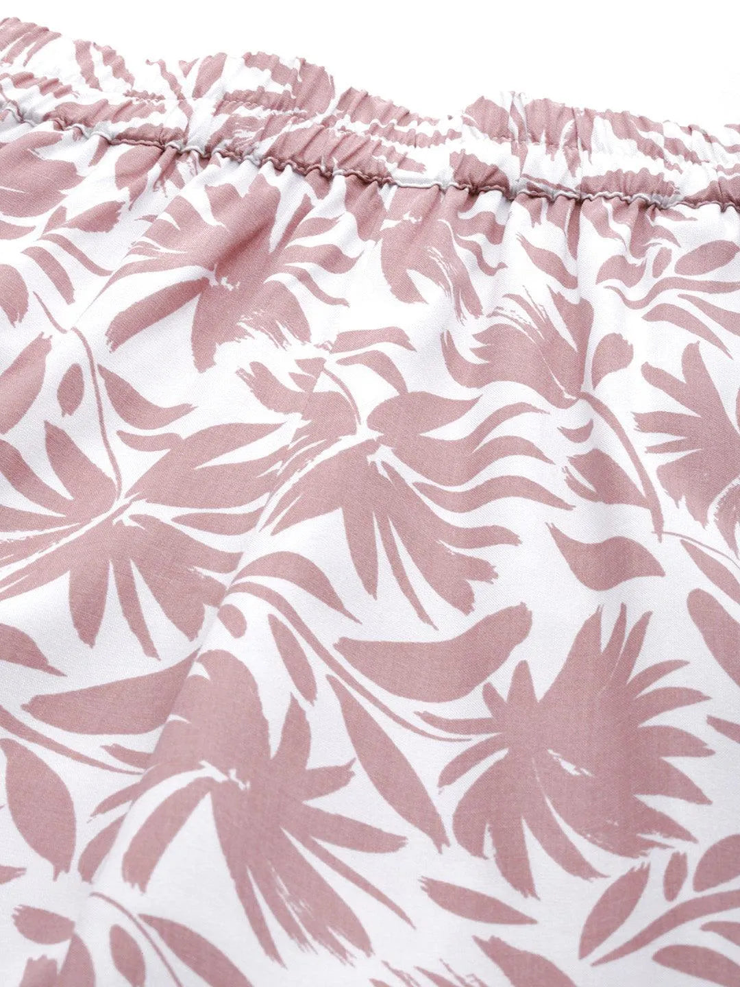 White Printed Rayon Co-Ords - Libas 