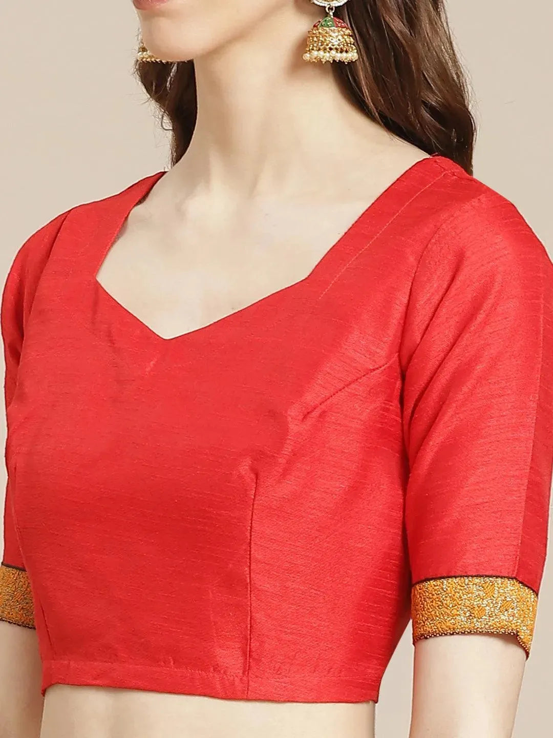 Yellow Printed Chiffon Saree - Libas 