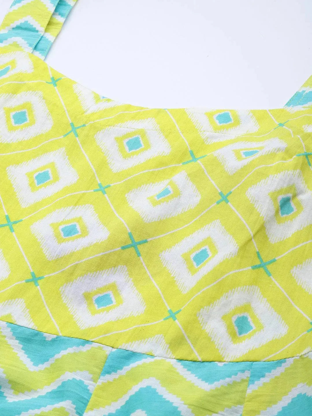 Yellow Printed Cotton Kurta Set - Libas 
