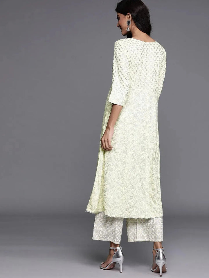 Yellow Printed Cotton Kurta - Libas