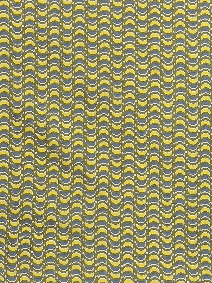 Yellow Printed Cotton Saree - Libas
