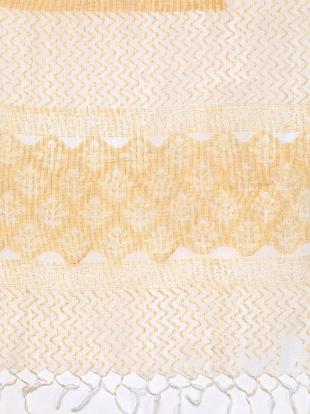 Yellow Printed Cotton Suit Set - Libas 