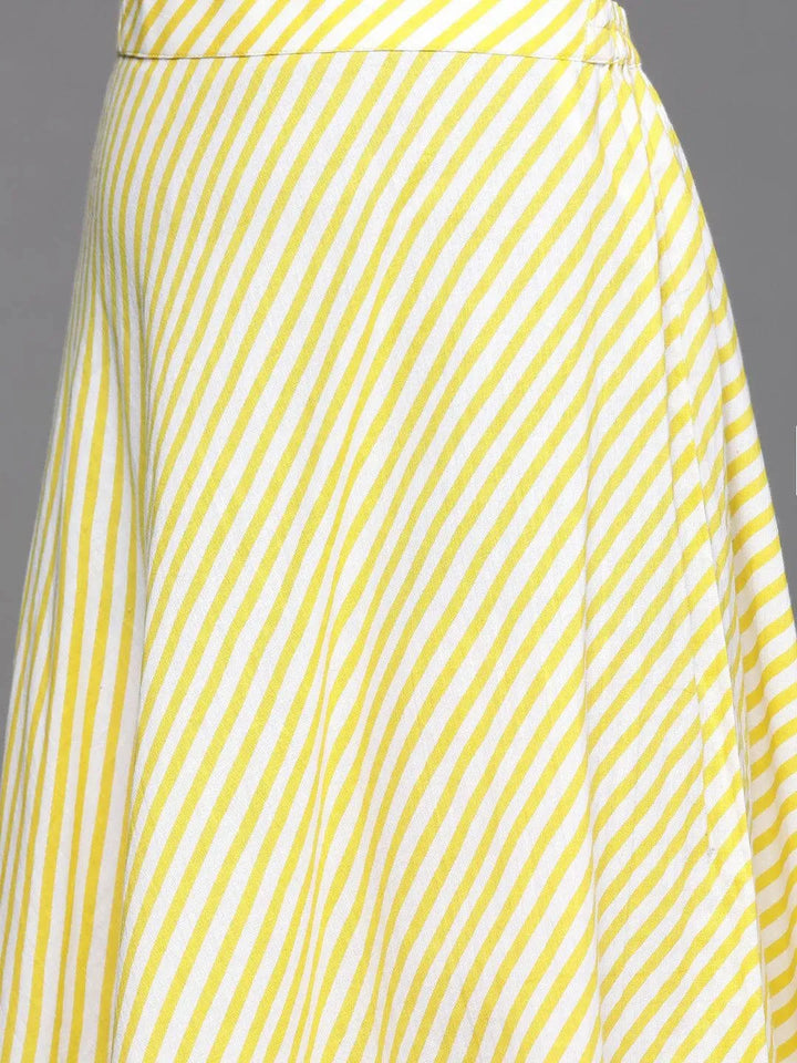 Yellow Printed Cotton Suit Set - Libas