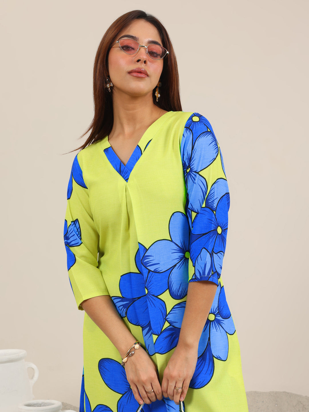  Yellow Printed Crepe Co-Ord Sets 