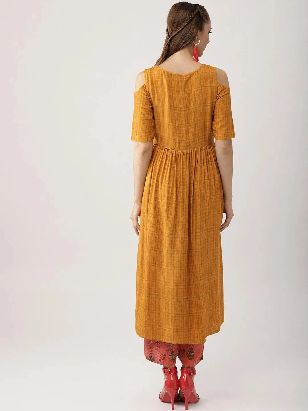 

Buy Yellow Printed Rayon Kurta Set - 5720-XS | Libas Ethnic Wear Online
