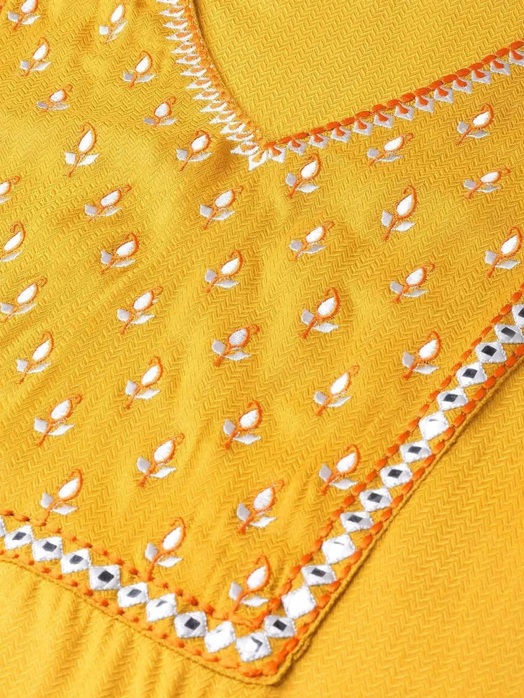 

Buy Yellow Printed Rayon Kurta - 8626- | Libas Ethnic Wear Online