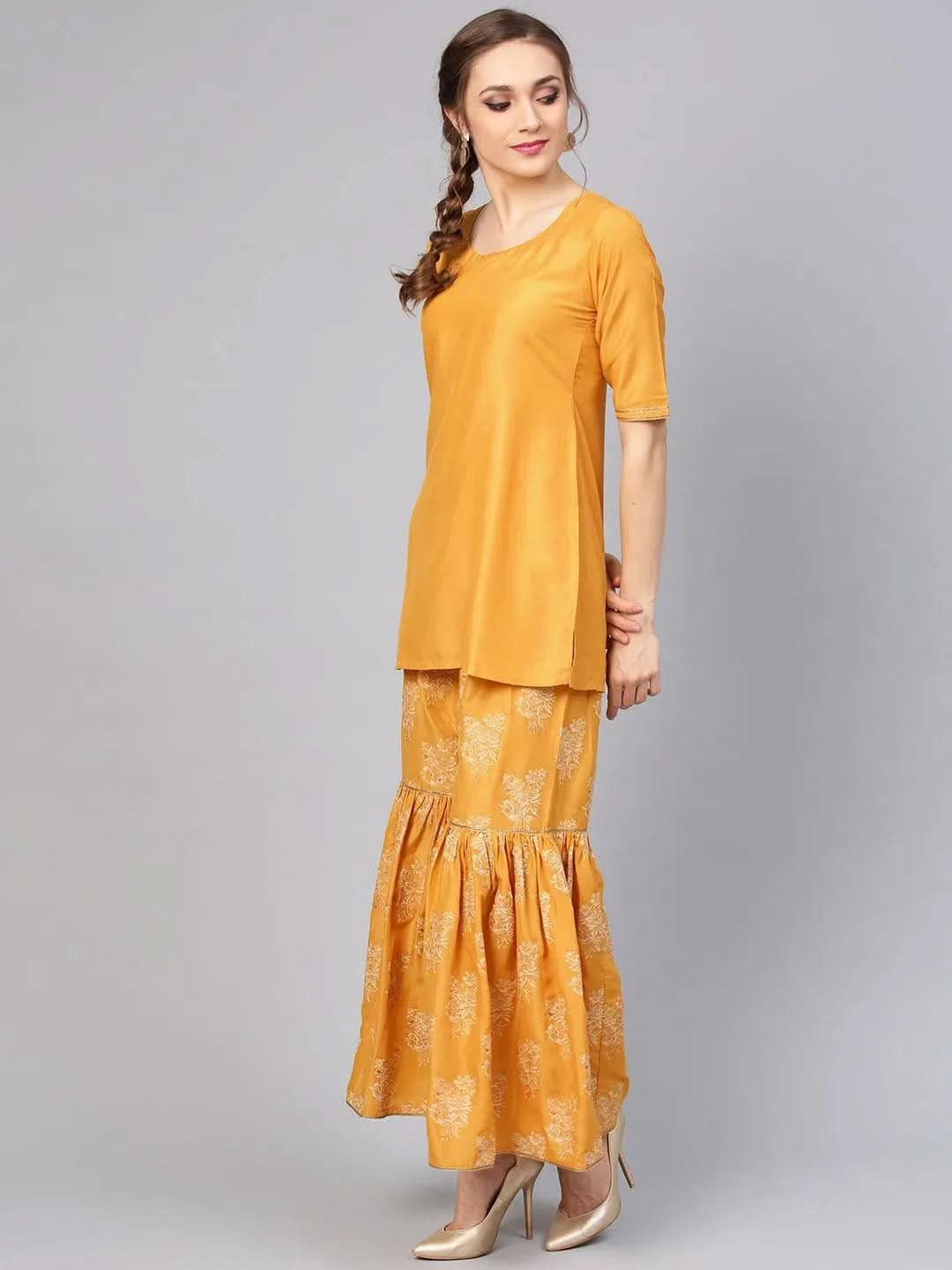 

Buy Yellow Solid Muslin Suit Set - 5958MJ-XS | Libas Ethnic Wear Online