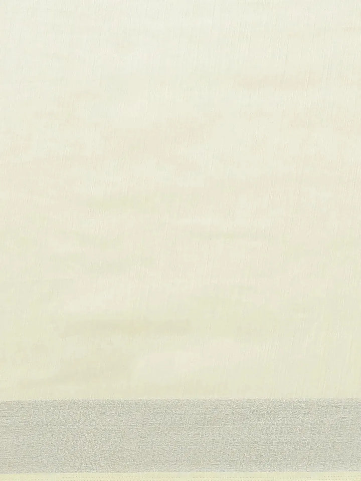 Yellow Striped Linen Saree - Libas